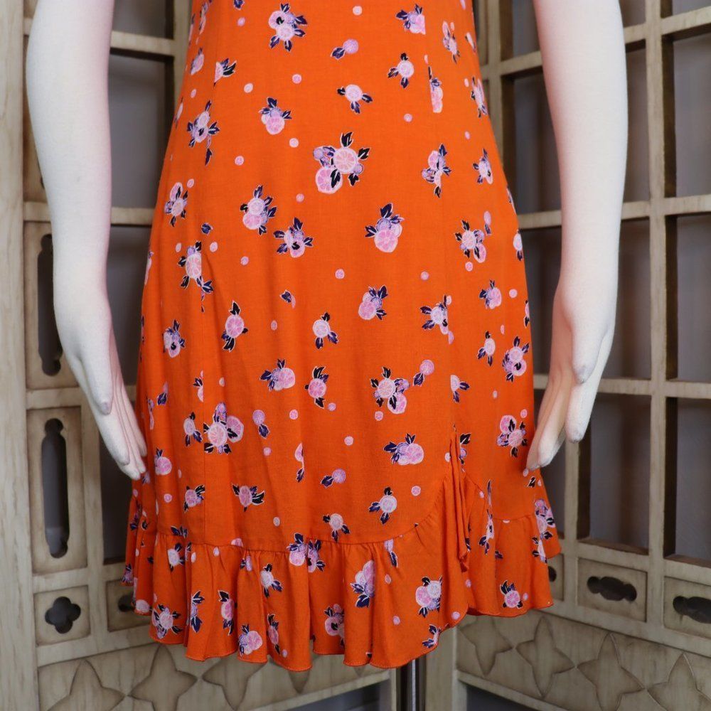 Free People Like A Lady tangerine Babydoll Dress Size S - Picture 9 of 14